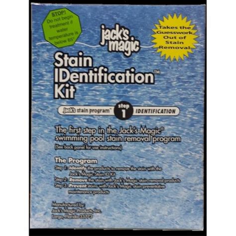 Experience the Magic of Stain Removal with Jack's Magic Stain ID Kit